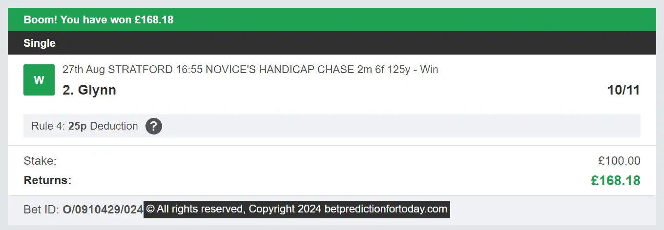 Bet Prediction For Today - Winner 1 - 2024-08-27
