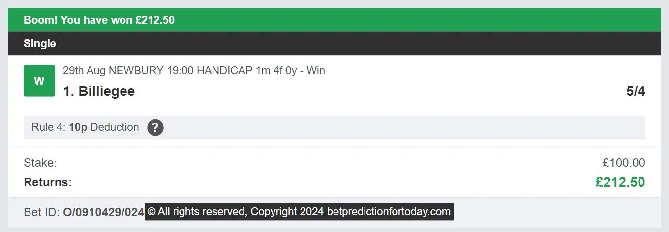 Bet Prediction For Today - Winner 1 - 2024-08-29