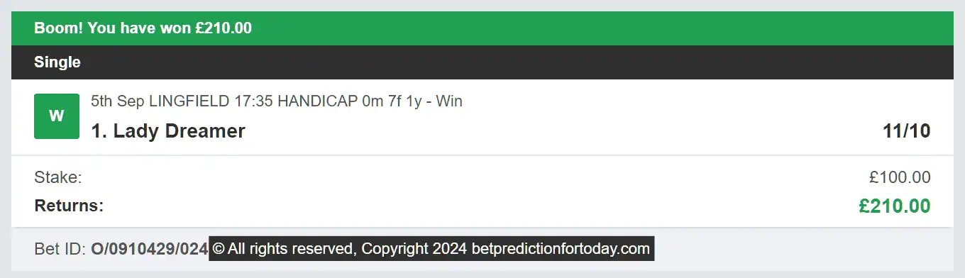 Bet Prediction For Today - Winner 1 - 2024-09-05