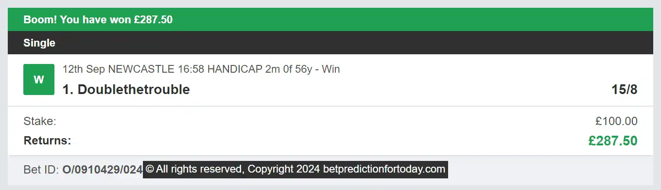 Bet Prediction For Today - Winner 1 - 2024-09-12