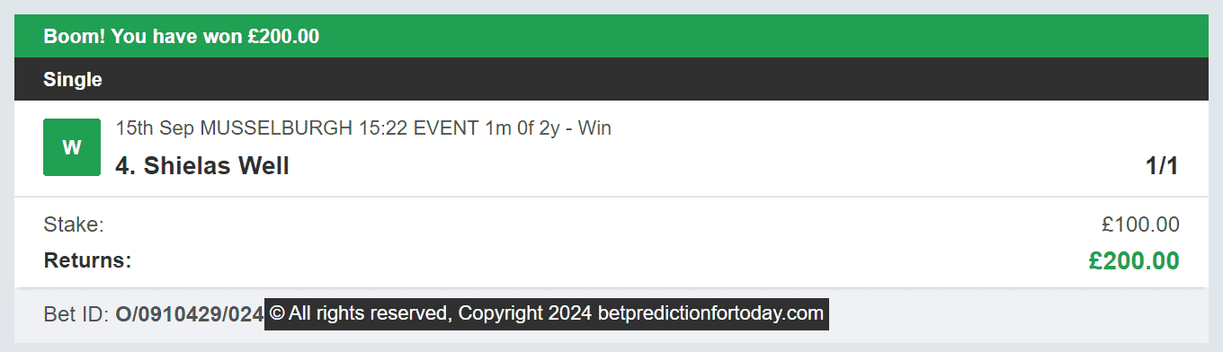 Bet Prediction For Today - Winner 1 - 2024-09-15