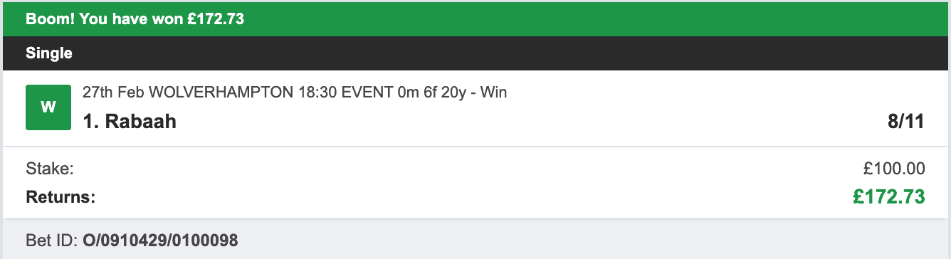 Bet Prediction For Today - Winner 1 - 2023-02-27