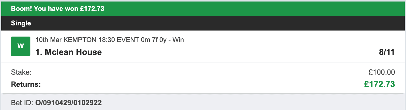 Bet Prediction For Today - Winner 1 - 2023-03-10